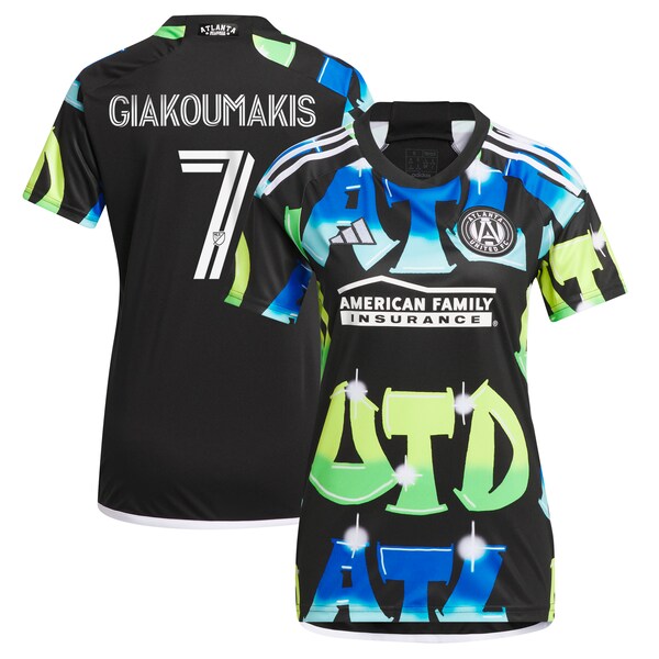Giorgos Giakoumakis Atlanta United FC adidas Women's 2024 The 404 Replica Player Jersey - Black