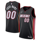 Miami Heat Nike Unisex Swingman Custom Jersey Black - Icon Edition