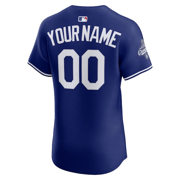 Los Angeles Dodgers Nike 2025 World Series Champions Alternate  Elite Custom Jersey - Royal/Cream
