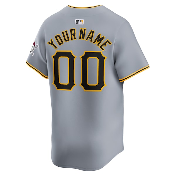 Pittsburgh Pirates Nike Away Limited Custom Jersey - Gray