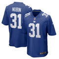 Tyler Nubin New York Giants Nike Team Game Jersey -  Royal