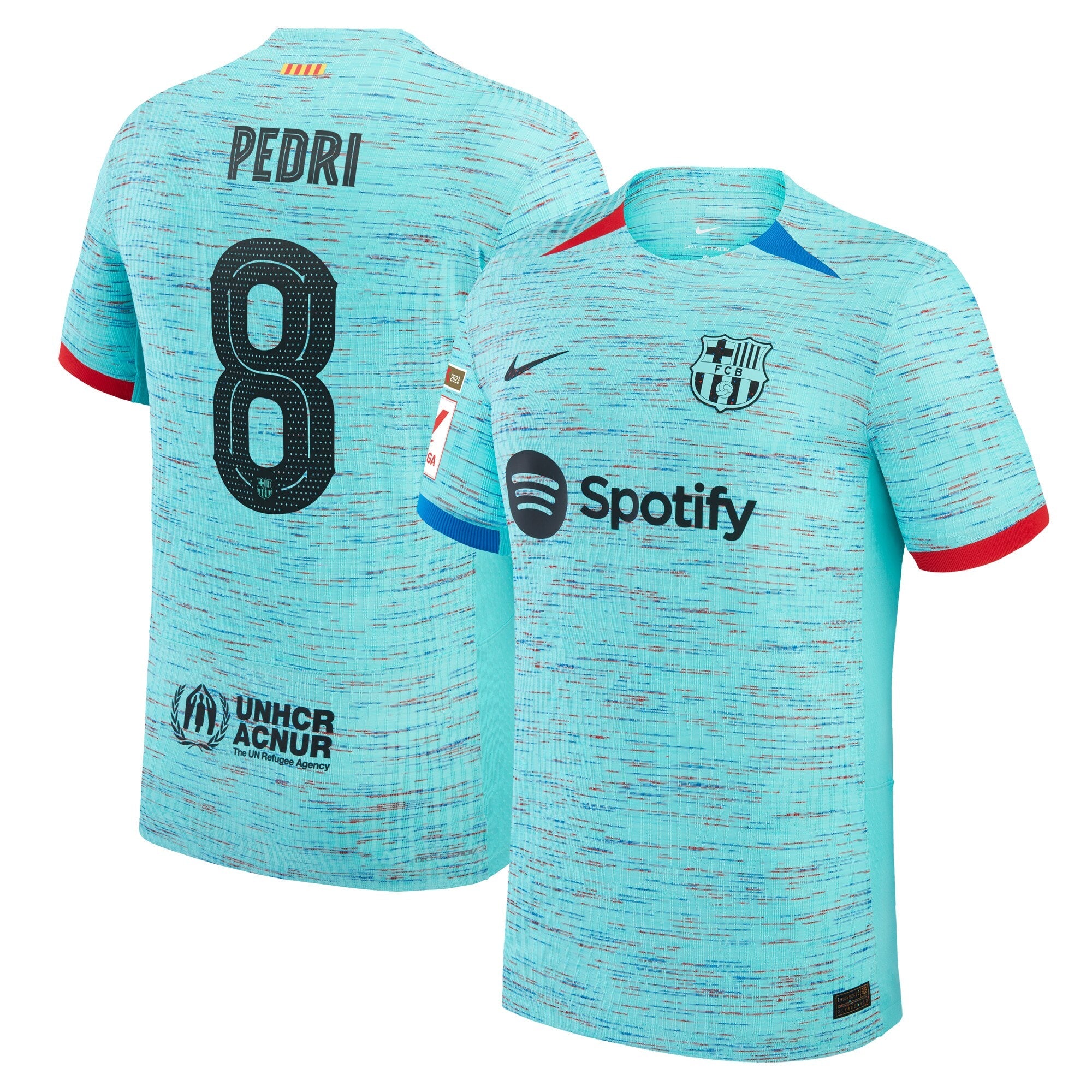 Pedri Barcelona Nike 2023/24 Home Authentic Jersey - Royal/Aqua/White
