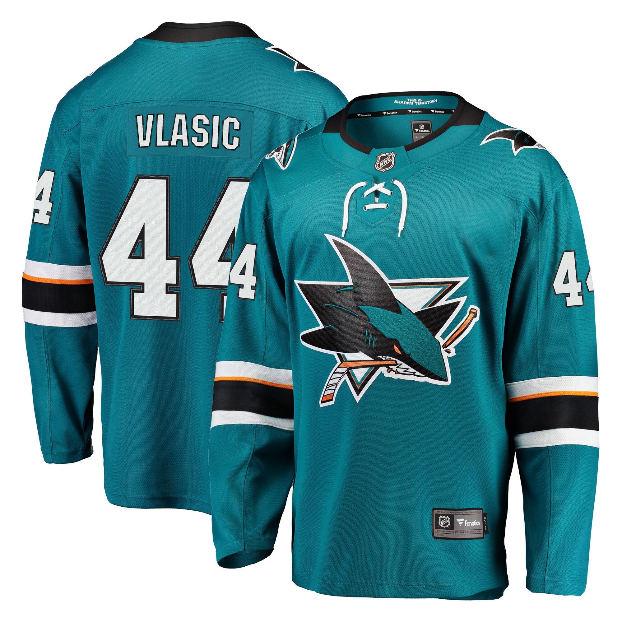 Marc-Edouard Vlasic San Jose Sharks   Premier Breakaway Player Jersey - Black/Teal