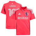 Eduard Löwen St. Louis City SC adidas Youth 2025 Forever CITY Red Replica Player Jersey - Red