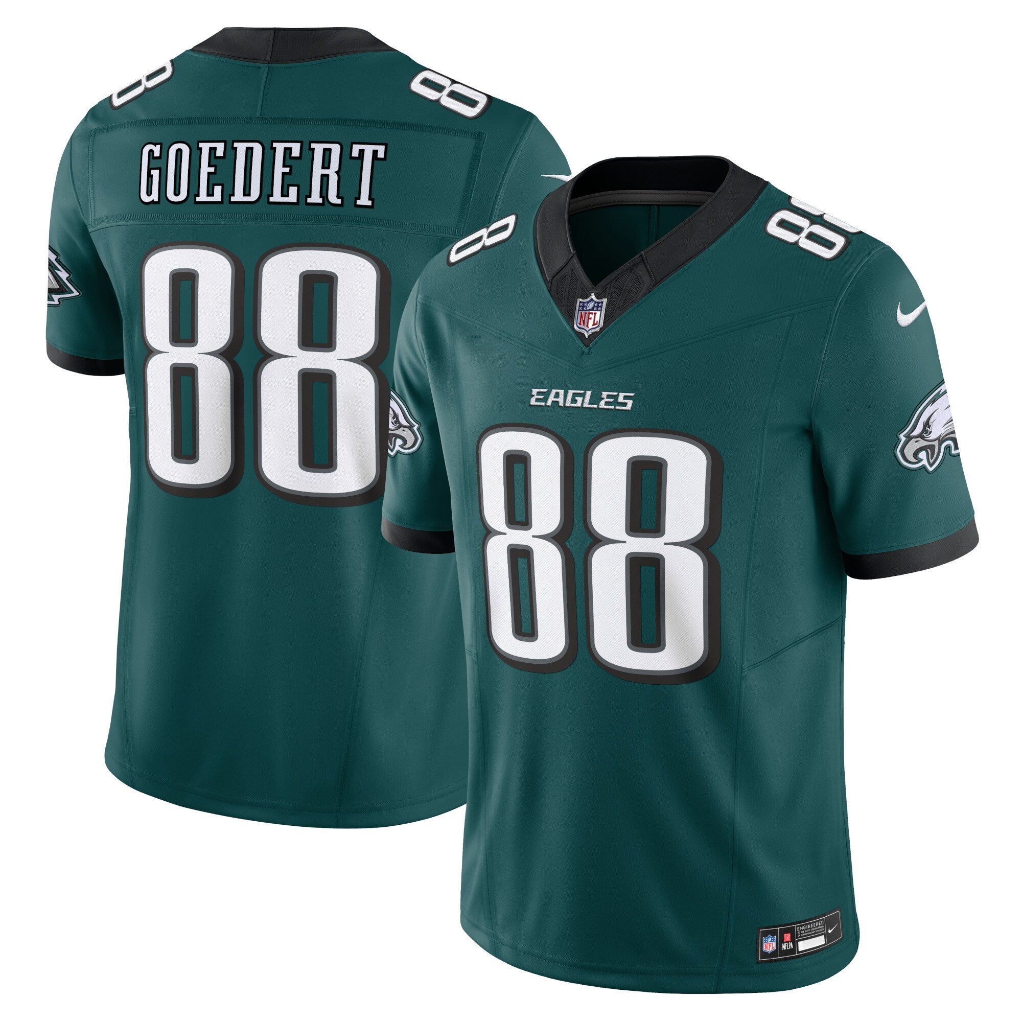 Dallas Goedert Philadelphia Eagles Nike Alternate Vapor F.U.S.E. Limited Jersey - Black/Green/Kelly Green