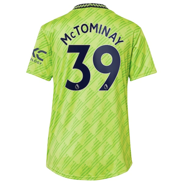 Scott McTominay Manchester United adidas Women's 2022/23 Third Replica Player Jersey - Neon Green
