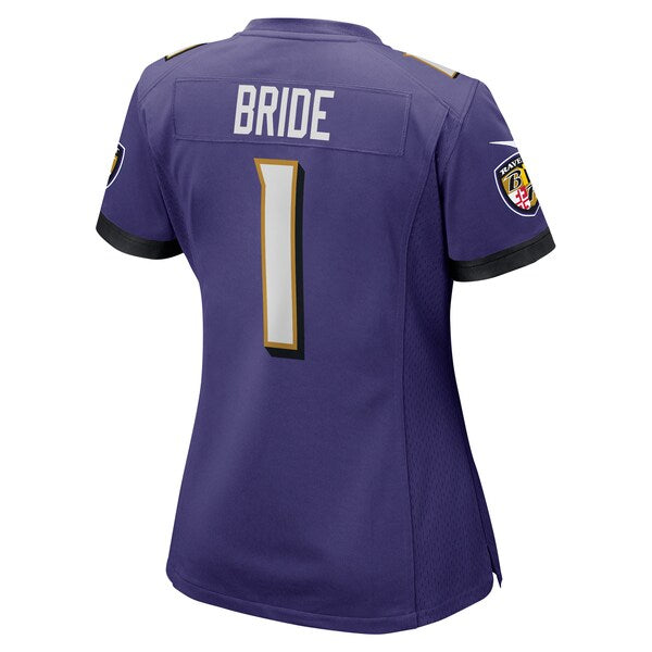 Number 1 Bride Baltimore Ravens Nike Women's Game Jersey - Purple