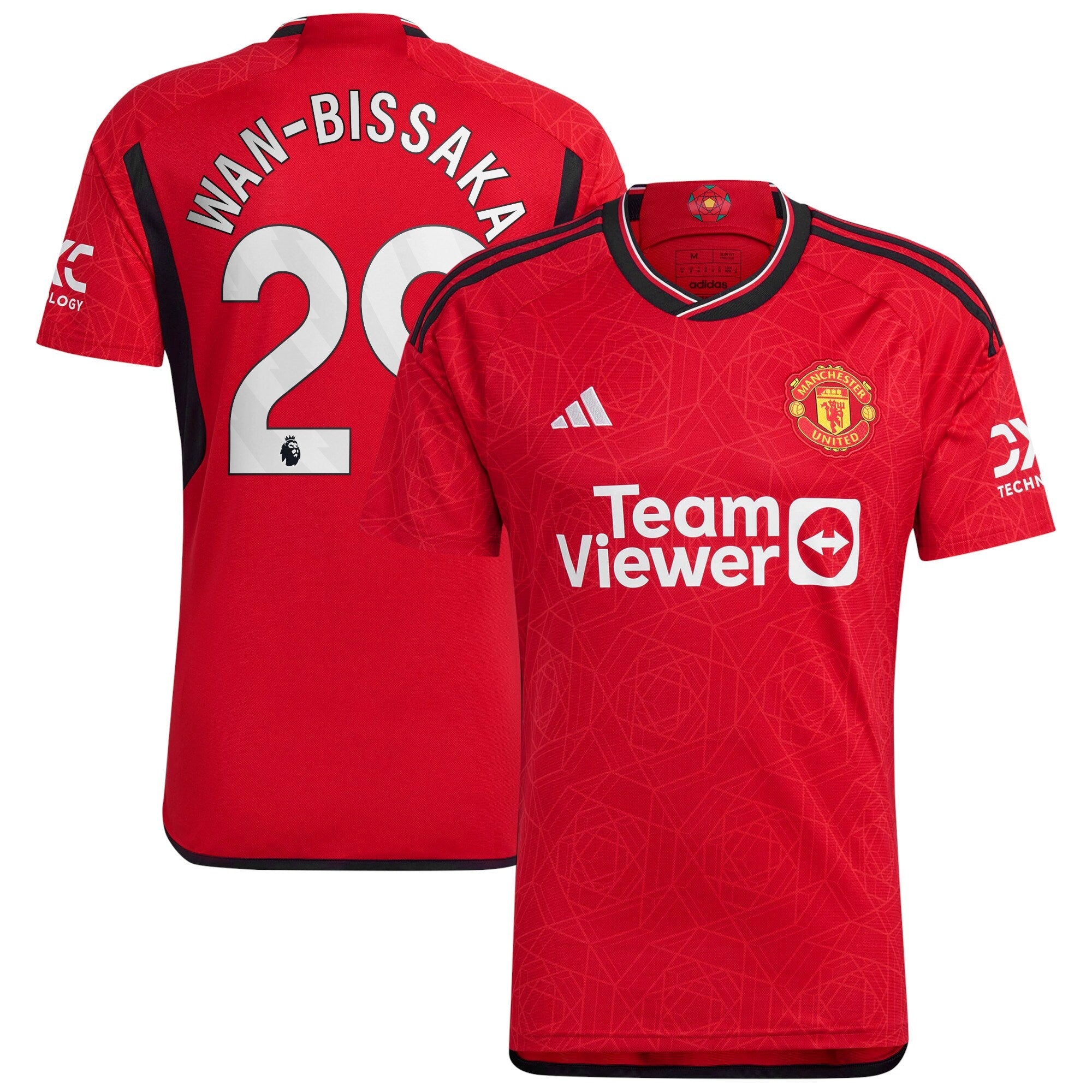Aaron Wan-Bissaka Manchester United adidas 2023/24 Away Replica Player Jersey - Green/Red