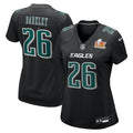 Saquon Barkley Philadelphia Eagles Nike Women's Super Bowl LIX Fashion Game Player Jersey - Carbon Black