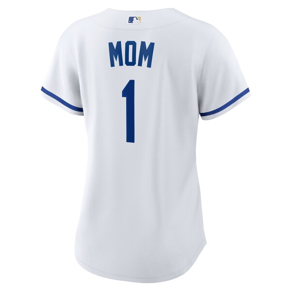 Kansas City Royals Nike Women's #1 Mom Home Replica Jersey - White