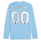 Manchester City Puma 2023/24 Home Replica Custom Long Sleeve Jersey - Sky Blue