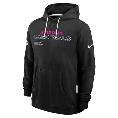 Arizona Cardinals Nike 2025 NFL Crucial Catch Sideline Standard Issue Dri-FIT Hoodie - Black