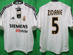 Zidane Los Merengues Adidas 2003-04 Home Jersey - White