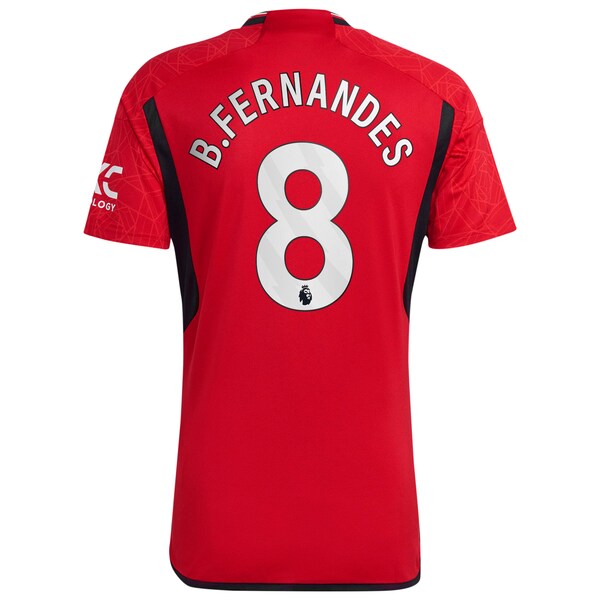 Bruno Fernandes Manchester United adidas 2023/24 Home Replica Player Jersey - Red/Green