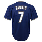 Craig Biggio Houston Astros Youth Cooperstown Collection Mesh Batting Practice Jersey - Navy