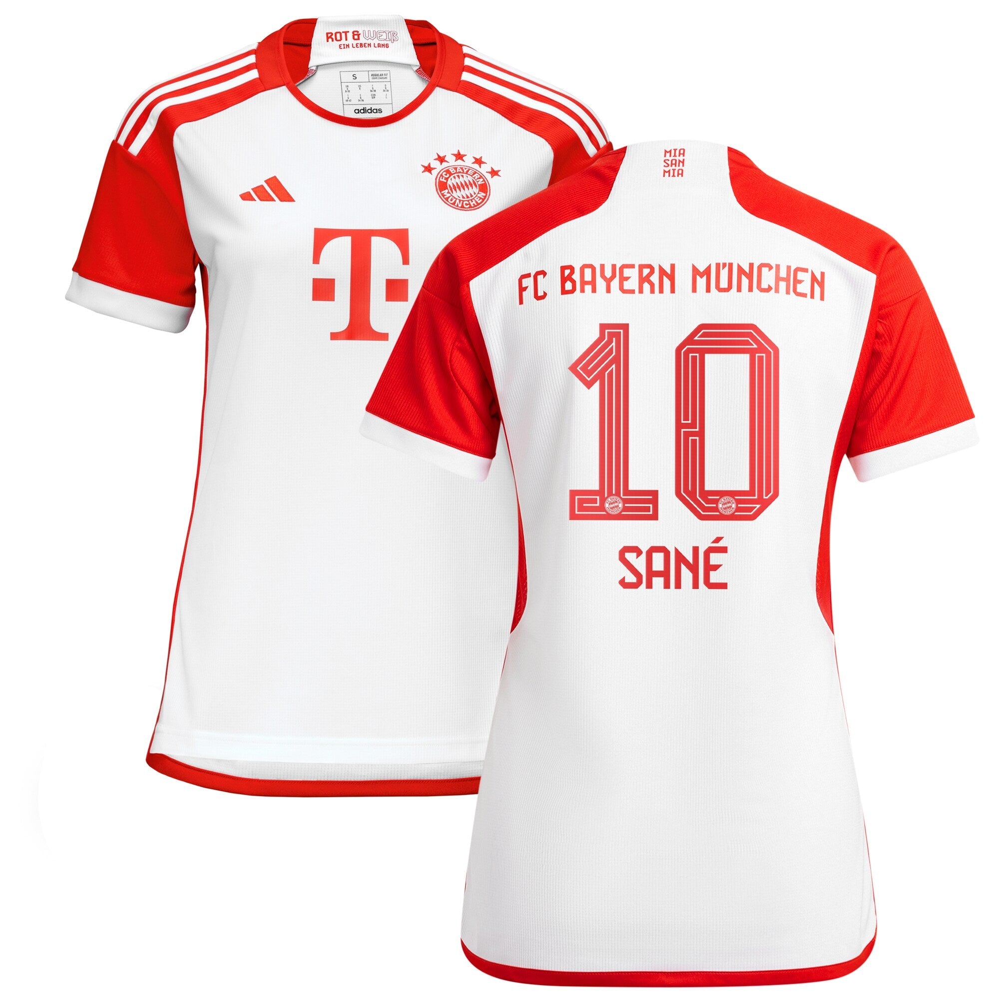 Leroy Sané Bayern Munich adidas Women's 2023/24 Away Replica Player Jersey - Black/White