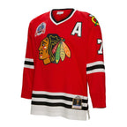 Chris Chelios Chicago Blackhawks Alternate Captain Patch 1991/92 Blue Line Player Jersey - Red