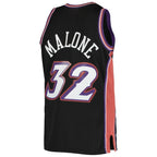 Karl Malone Utah Jazz 2001/02 Hardwood Classics Swingman Jersey - Black