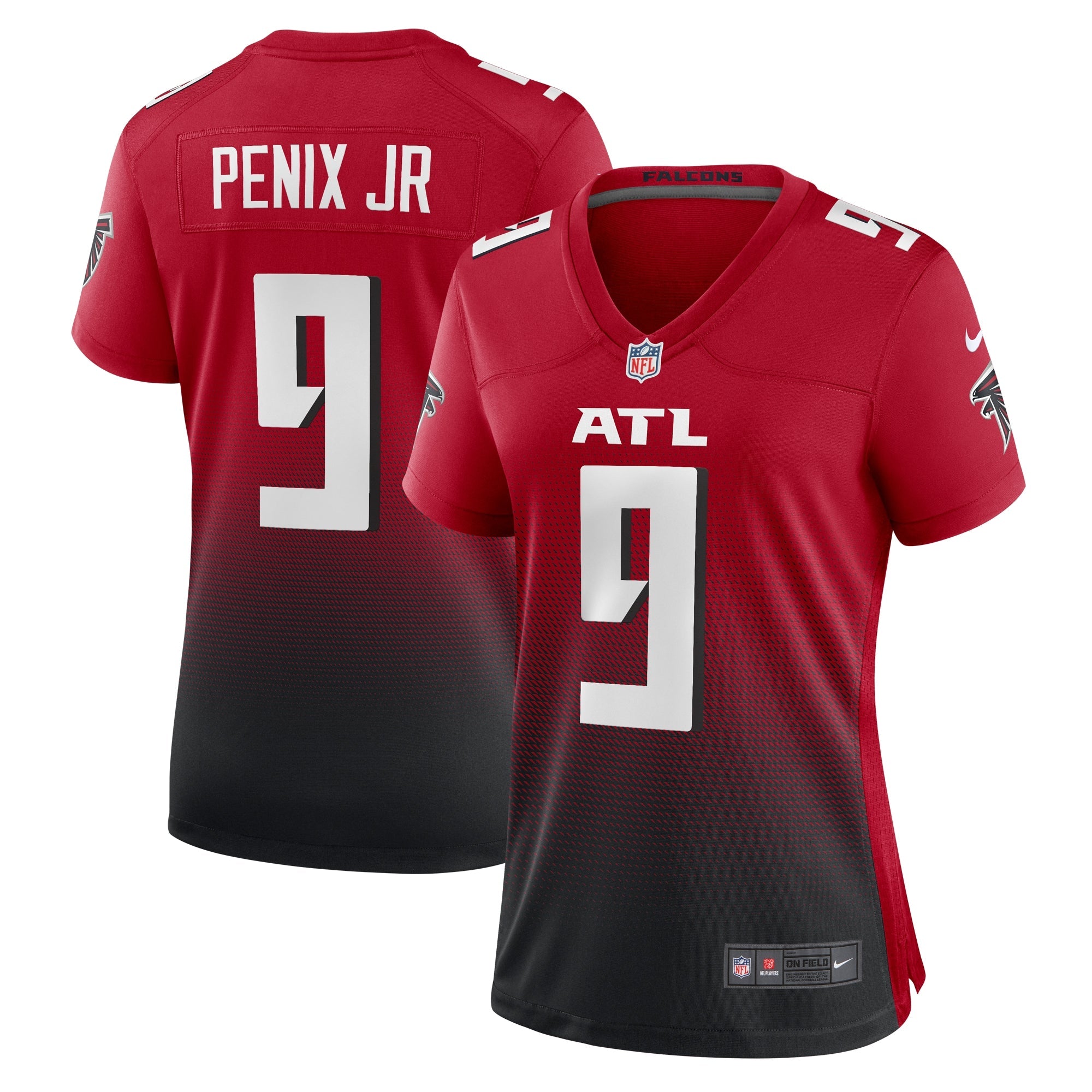 Michael Penix Jr. Atlanta Falcons Nike Women's Throwback Game Jersey -  Black/Red