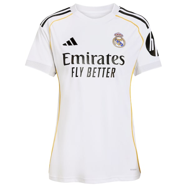 Kylian Mbappé Los Merengues adidas Women's 2025/26 Home Replica Player Jersey - White/Blue