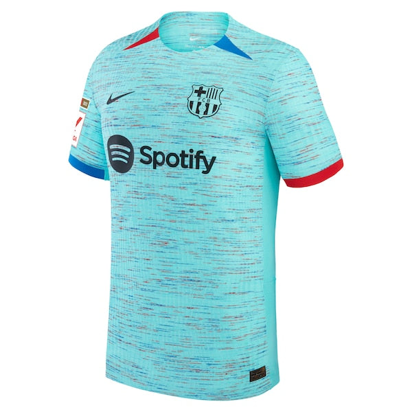 Pedri Barcelona Nike 2023/24 Third Authentic Jersey - Aqua/Royal/White