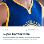 Golden State Warriors  Fast Break Custom Replica Jersey White - Association Edition/Royal