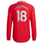 Carlos Casemiro Manchester United adidas 2022/23 Home Replica Long Sleeve Jersey - Red