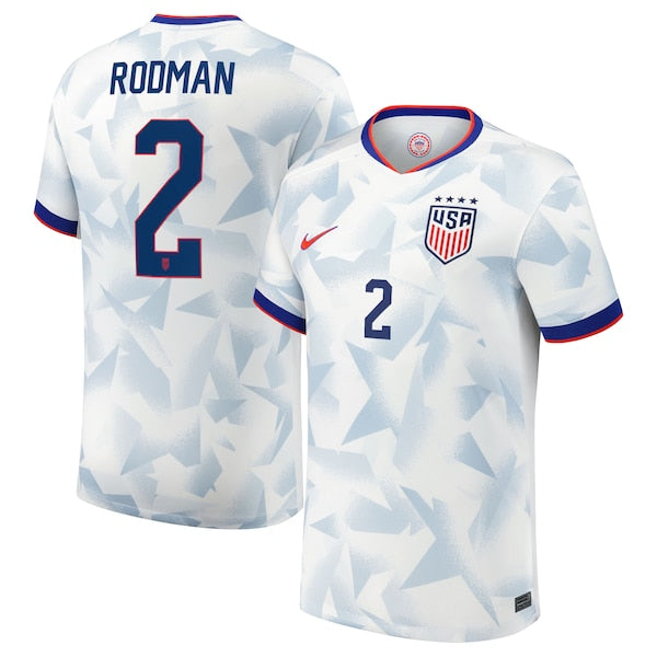 Trinity Rodman USMNT Nike Youth 2025 Home Replica Player Jersey - White