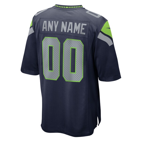 Seattle Seahawks Nike 50th Season Team Custom Game Jersey - College Navy/Royal