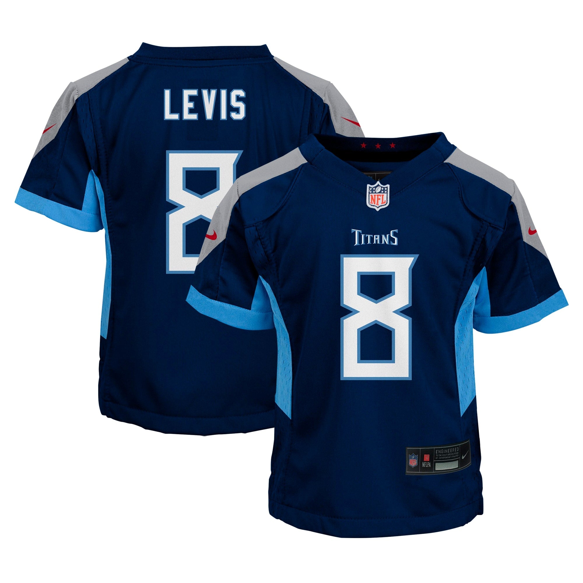 Will Levis Tennessee Titans Nike Toddler Alternate Oilers Throwback Game Jersey - Light Blue/Navy