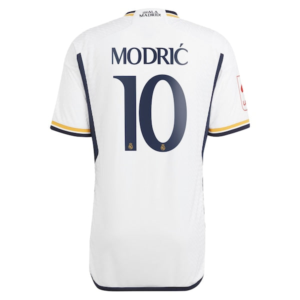 Luka Modric Los Merengues adidas 2023/24 Home Authentic Jersey - White/Navy