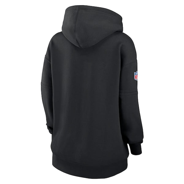 Philadelphia Eagles Nike Women's 2024 NFL Crucial Catch Club Pullover Hoodie - Black
