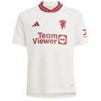 Diogo Dalot Manchester United adidas Youth 2023/24 Third Replica Player Jersey - White