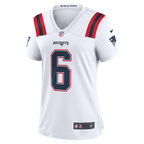 Christian Gonzalez New England Patriots Nike Women's  Game Jersey -  White/Navy/Red