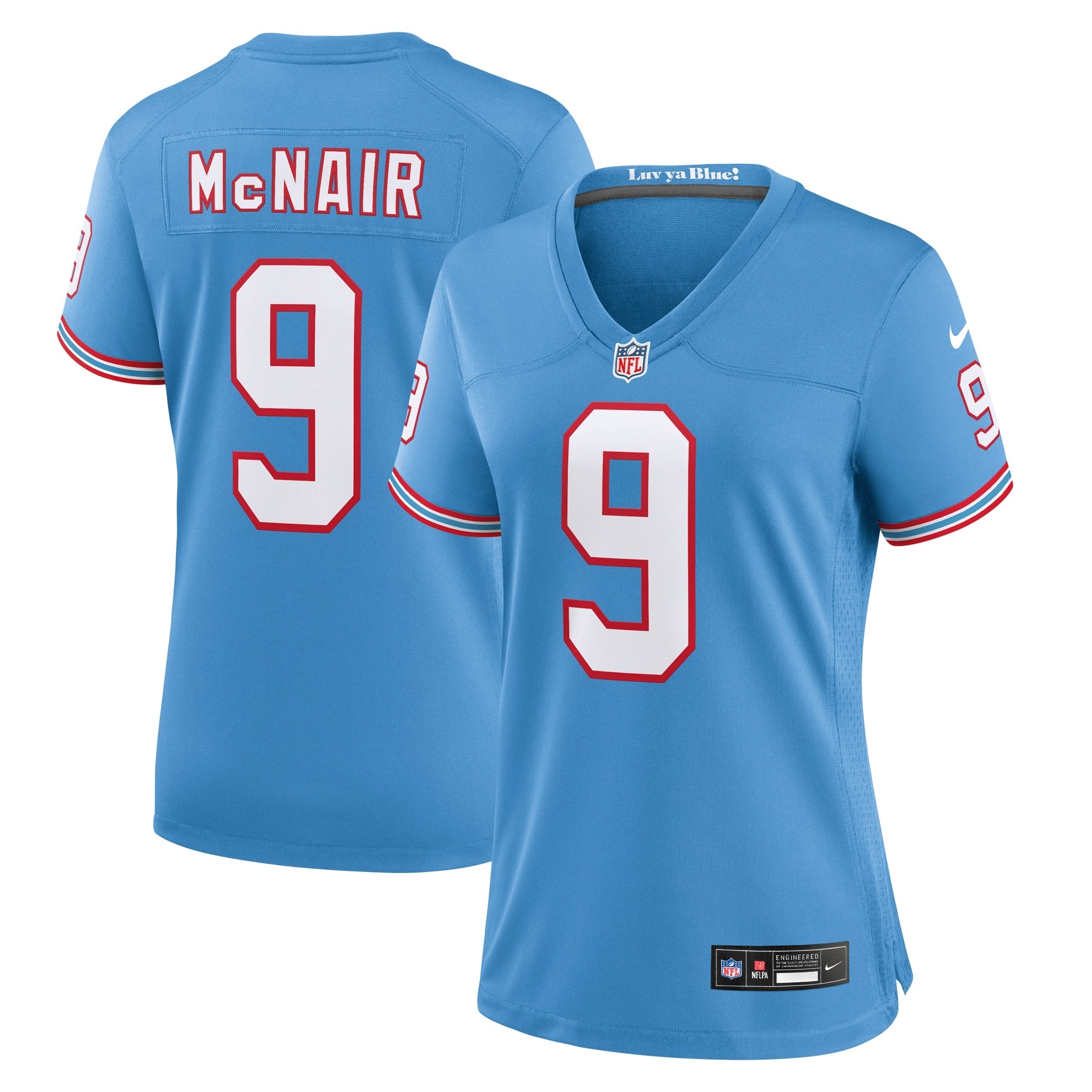 Steve McNair Tennessee Titans Nike Women's Game Retired Player Jersey - Navy/Light Blue
