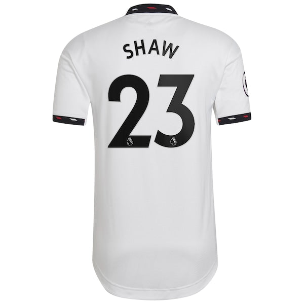 Luke Shaw Manchester United adidas 2022/23 Away Authentic Player Jersey - White