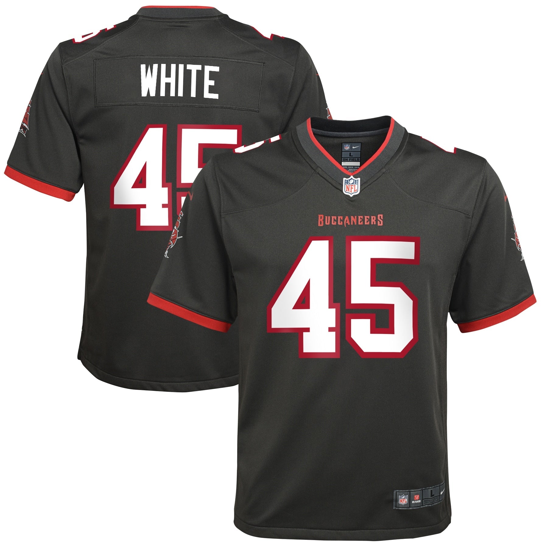 Devin White Tampa Bay Buccaneers Nike Youth Game Jersey - Red/Orange/Pewter