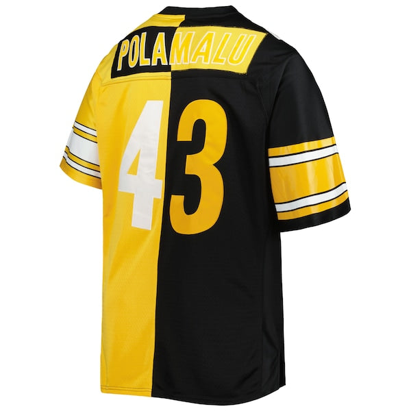 Troy Polamalu Pittsburgh Steelers Big & Tall Split Legacy Retired Player Replica Jersey - Black/Gold