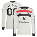 Manchester United adidas Originals  2024/25 Third Custom Authentic Long Sleeve Jersey - Cream