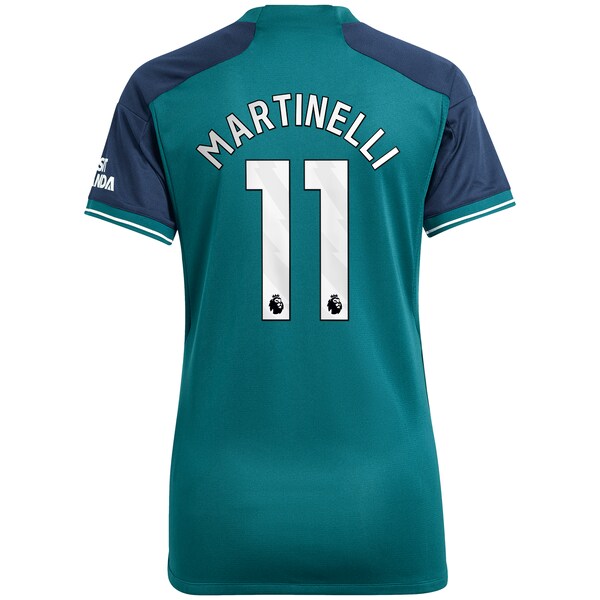 Gabriel Martinelli Arsenal adidas Women's 2023/24 Third Replica Player Jersey - Green/Red/Yellow