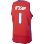 Allen Iverson Detroit Pistons  2008/09 Hardwood Classics Swingman Jersey - Red
