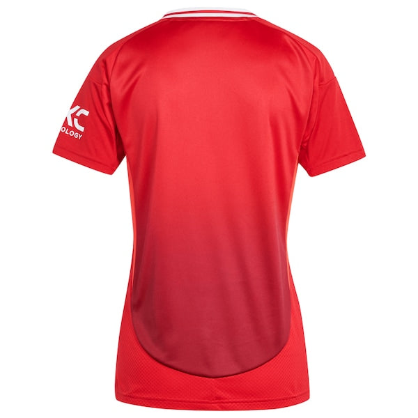 Manchester United adidas Women's 2024/25 Home Replica Jersey - Red