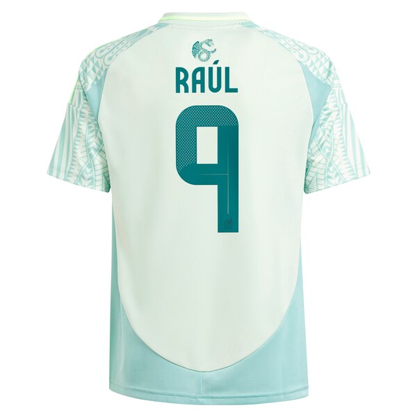 Raul Jimenez Mexico National Team adidas Youth 2024 Away Replica Player Jersey - Green/Burgundy