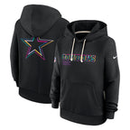 Dallas Cowboys Nike Women's 2025 NFL Crucial Catch Sideline Standard Issue Dri-FIT Hoodie - Black