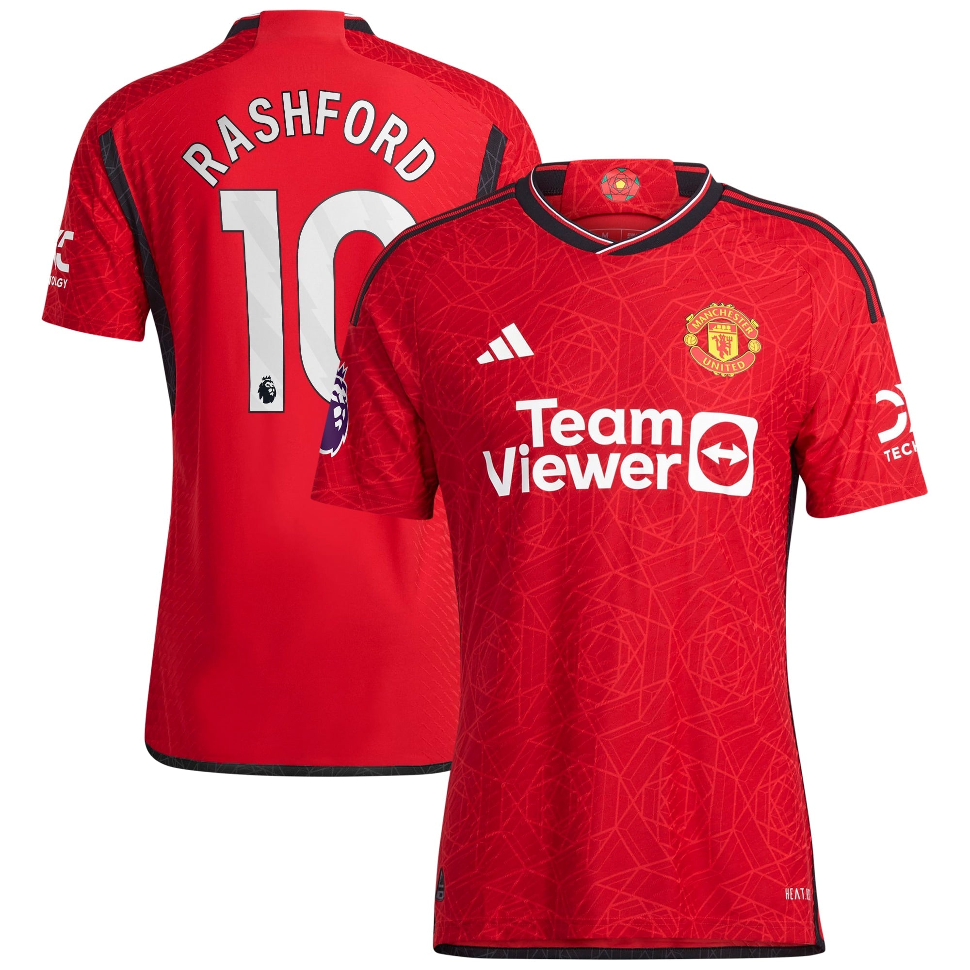 Marcus Rashford Manchester United adidas 2023/24 Away Authentic Player Jersey - Green/Red