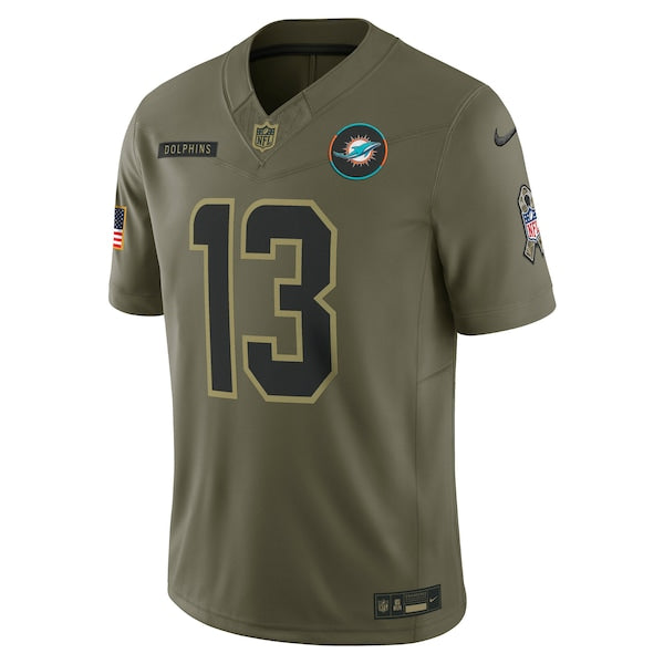 Dan Marino Miami Dolphins Nike 2025 Salute to Service Retired Limited Jersey - Olive