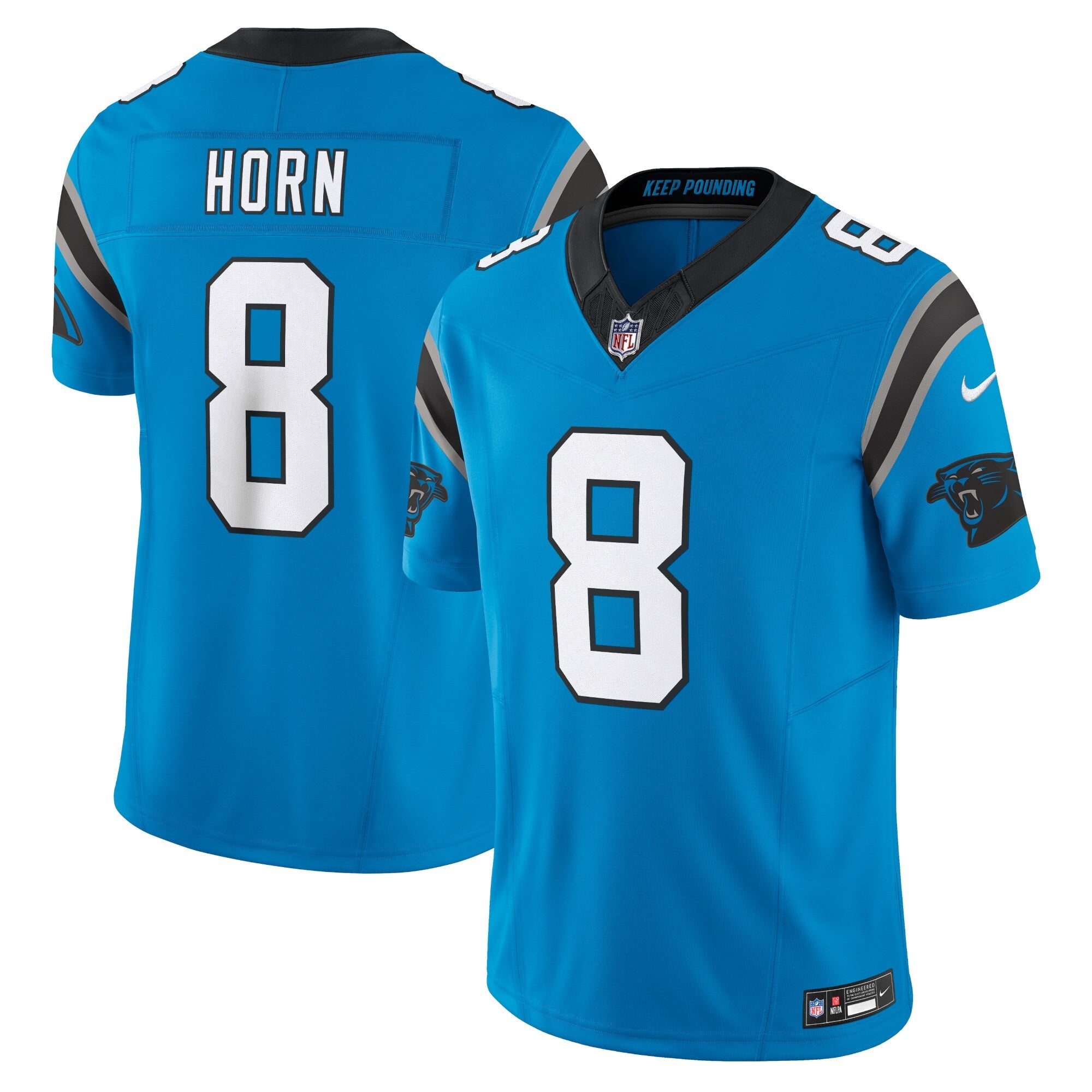 Jaycee Horn Carolina Panthers Nike Vapor F.U.S.E. Limited Jersey - Black/Blue
