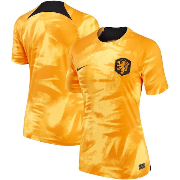 Netherlands National Team Nike Women's 2022/23 Home Breathe Stadium Replica Blank Jersey - Orange