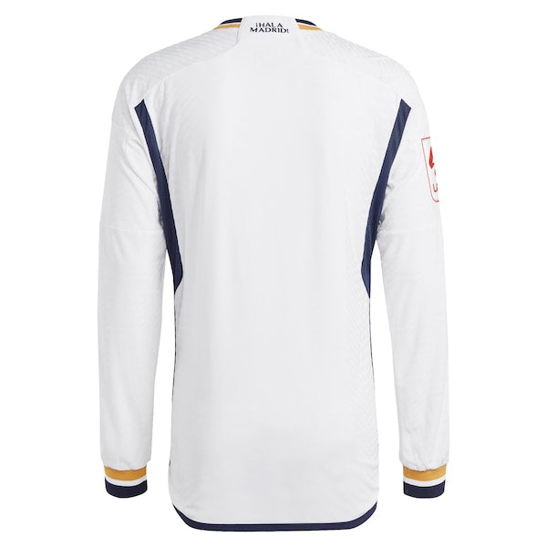 Los Merengues adidas Home 2023/24 Authentic Long Sleeve Jersey - White