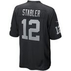 Ken Stabler Las Vegas Raiders Nike Game Retired Player Jersey - Black